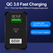 65W GaN Dual-Port Fast Charger - PD 33W + QC 33W Wall Adapter
