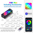 Hexagonal Smart Wall Lights - RGB LED Gaming Room Decor with App Control