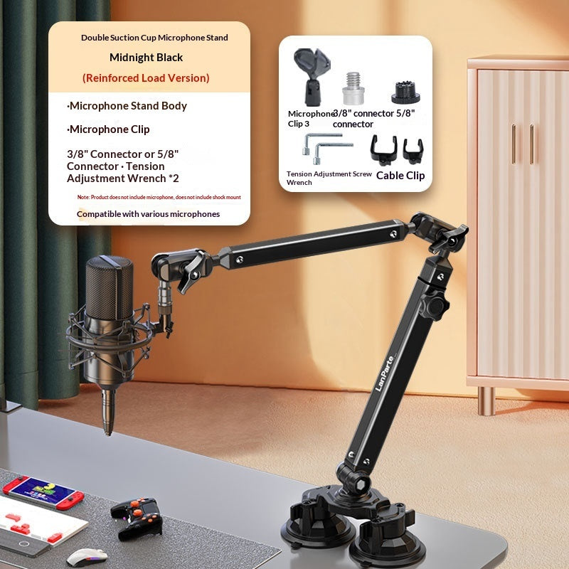 Heavy-Duty Microphone Boom Arm - Professional Suspension Stand