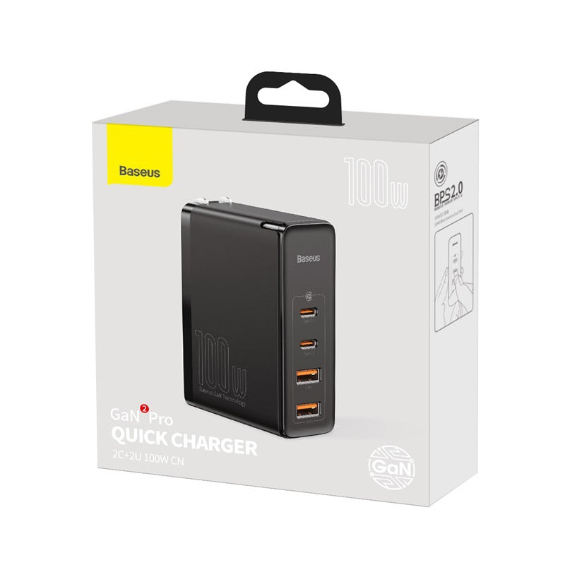 100W GaN Four-Port Fast Charger - Multi-Device USB-C PD Station