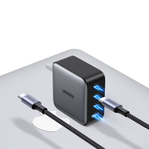 100W GaN Multi-Port Desktop Charger - Fast Charging Station with Cable