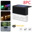 Solar LED Step Fence Light - Waterproof RGB Color Changing | IP65 Outdoor Stair & Deck Lighting