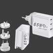 65W GaN Travel Charger - USB-C PD with US Plug Adapter