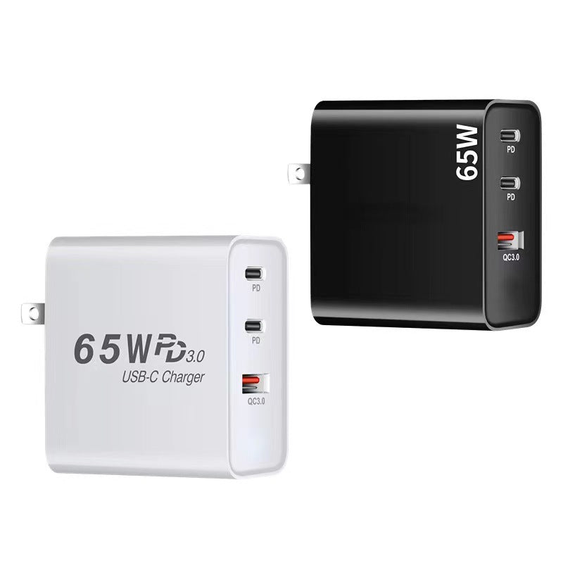 65W GaN Travel Charger - USB-C PD with US Plug Adapter