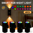 Motion Sensor Night Lights 4-Pack - Rechargeable LED with 7 Colors | Magnetic Cabinet & Wall Lights