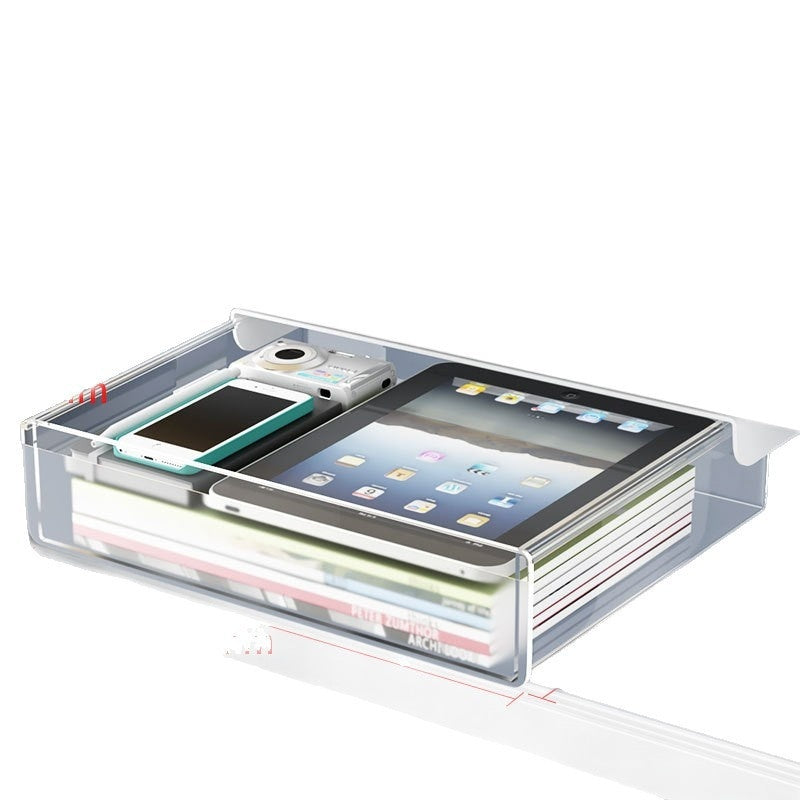 Stackable Storage Box - Transparent Desk Organizer with Lid
