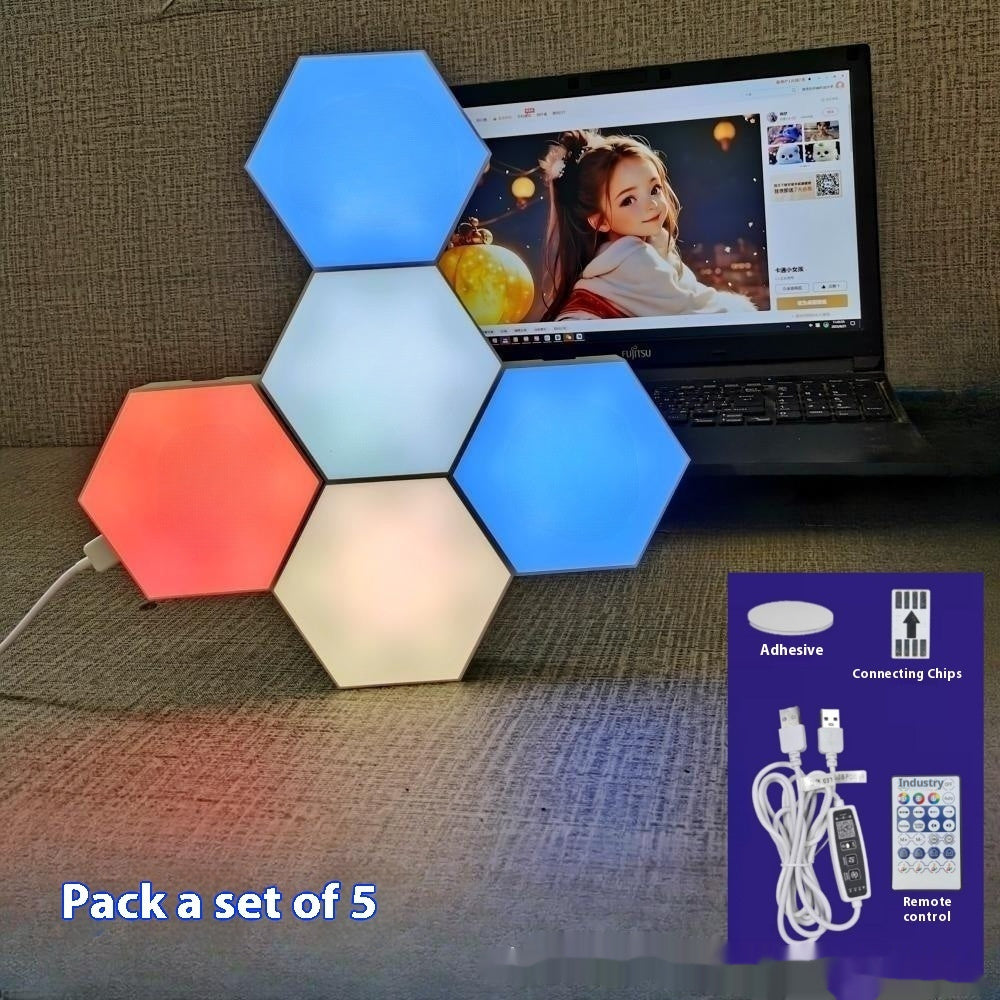 Modular RGB Wall Light Panels - App Controlled Gaming Atmosphere Lighting