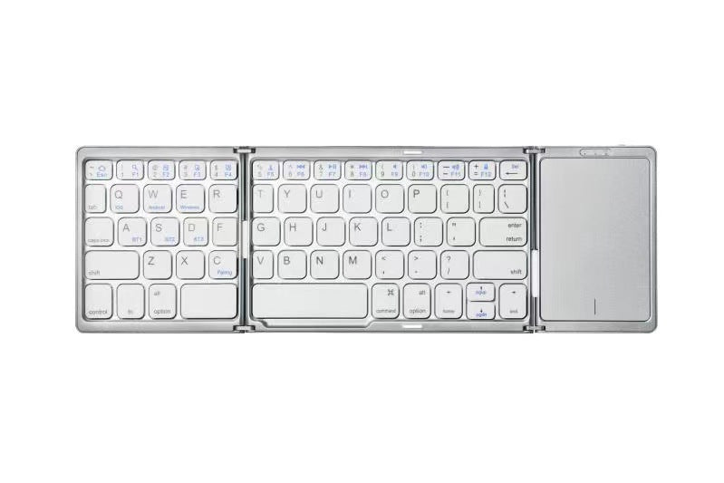 Foldable Bluetooth Keyboard with Touchpad - Portable Wireless