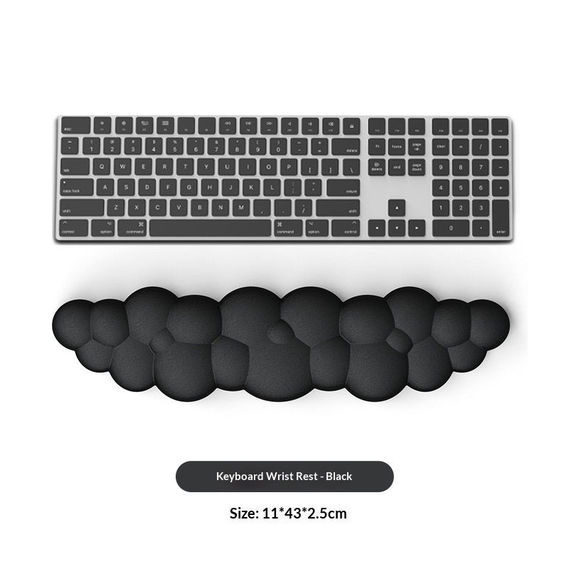 Cloud Wrist Rest Mouse Pad - Ergonomic Keyboard Support Cushion