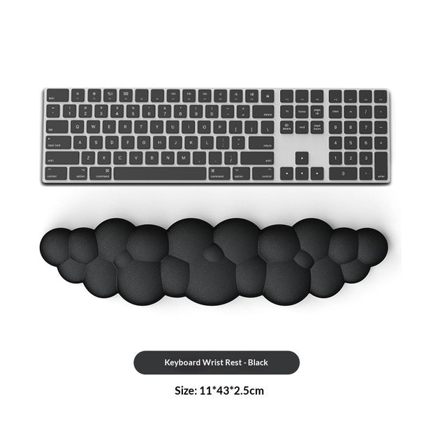 Cloud Wrist Rest Mouse Pad - Ergonomic Keyboard Support Cushion