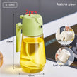 470ML Olive Oil Sprayer Dispenser - 2-in-1 Glass Spray Bottle for Cooking BBQ Air Fryer