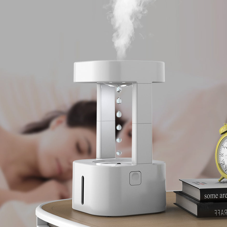 Anti-Gravity Water Drop Humidifier - 580ML Tank with LED Light