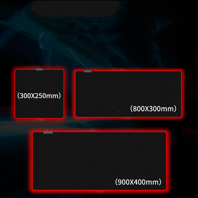 RGB LED Gaming Mouse Pad - Oversized Luminous Desk Mat with Multiple Lighting Colors