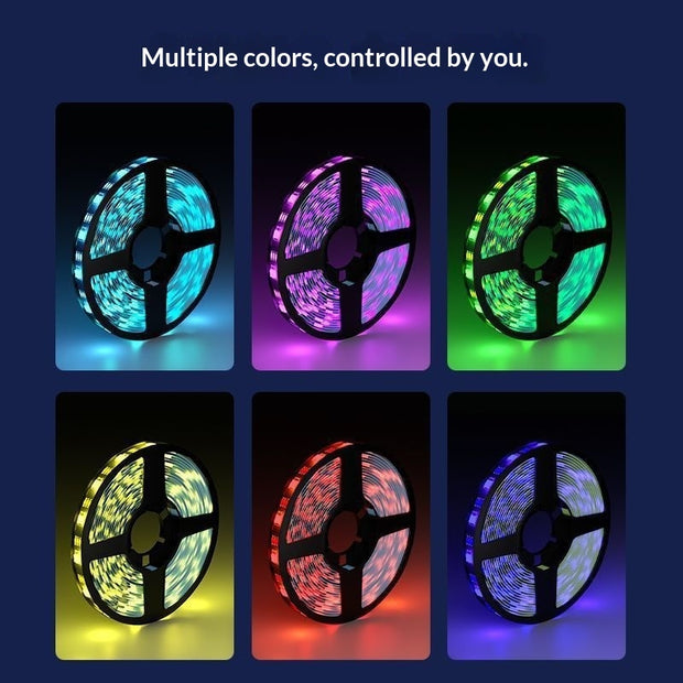 Smart RGB LED Light Strip - USB Powered TV Backlight with Remote