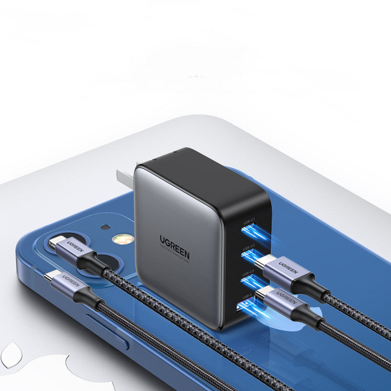 100W GaN Multi-Port Desktop Charger - Fast Charging Station with Cable
