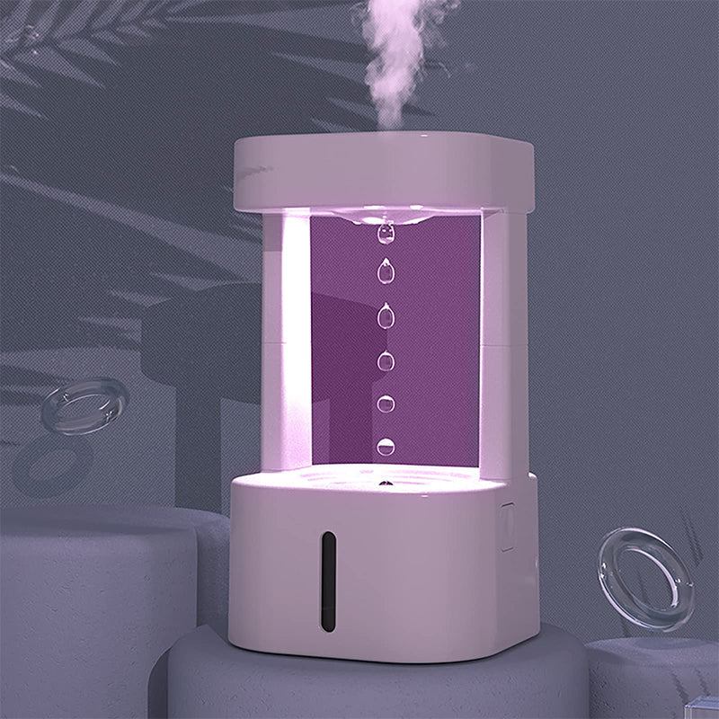 Anti-Gravity Water Drop Humidifier - 580ML Tank with LED Light