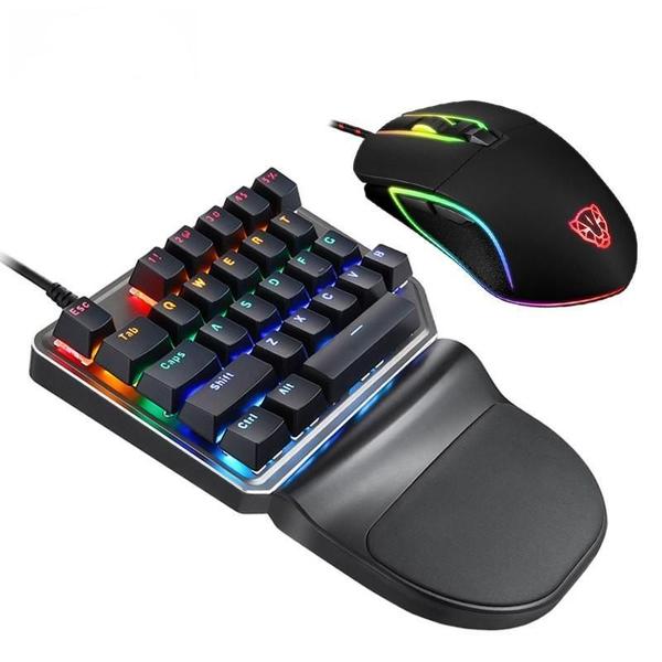 Motospeed One-Handed Mechanical Gaming Keyboard - RGB Backlit 27 Keys