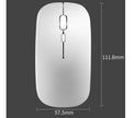 Wireless Rechargeable Mouse - Ergonomic 2.4GHz with Adjustable DPI