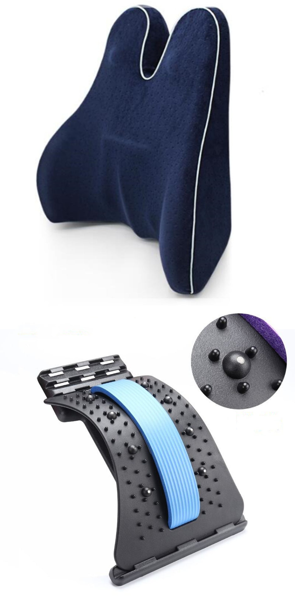Orthopedic Lumbar Support Cushion - Memory Foam Back Support Pillow