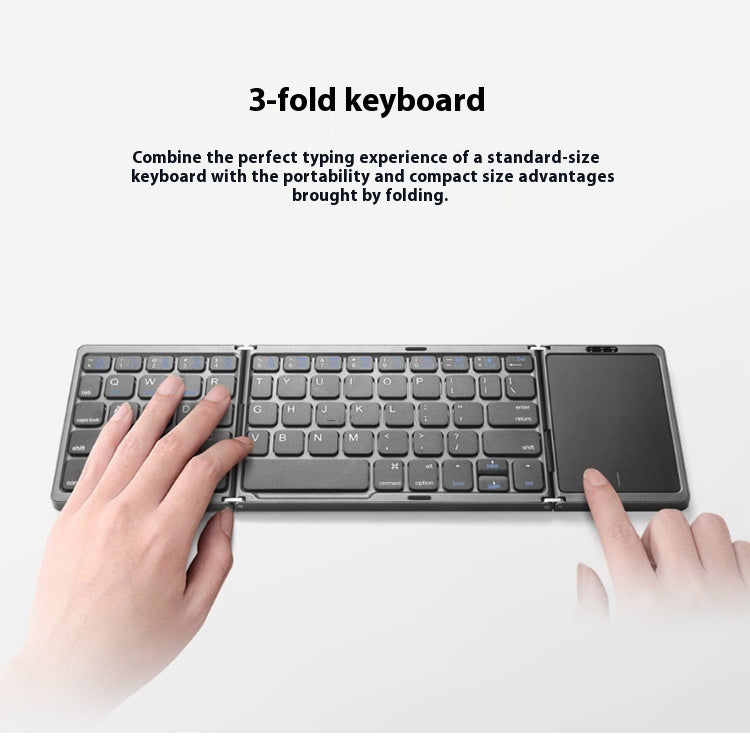 Foldable Bluetooth Keyboard with Touchpad - Portable Wireless