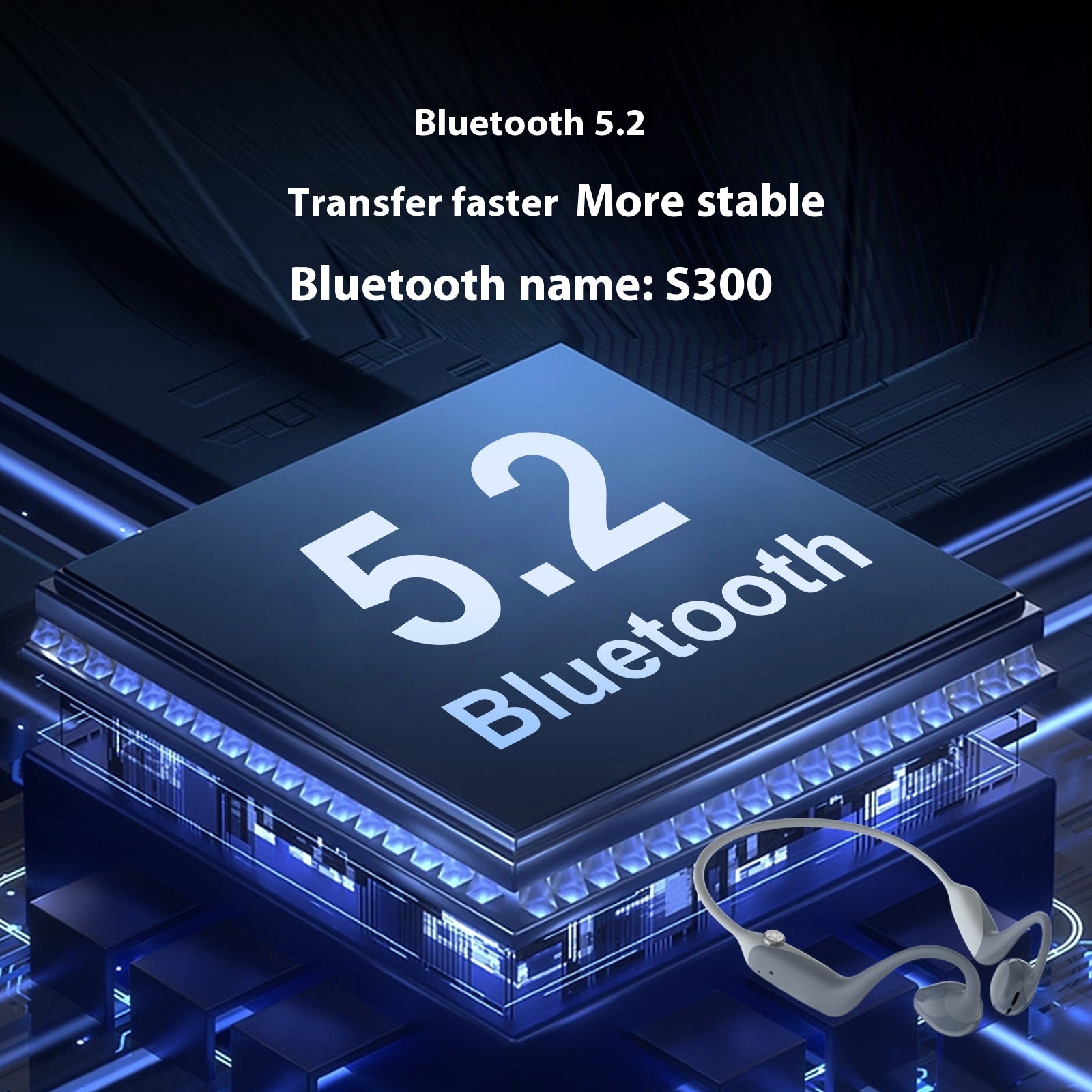 Bone Conduction Bluetooth Headset - Open-Ear Sports Wireless Earphones