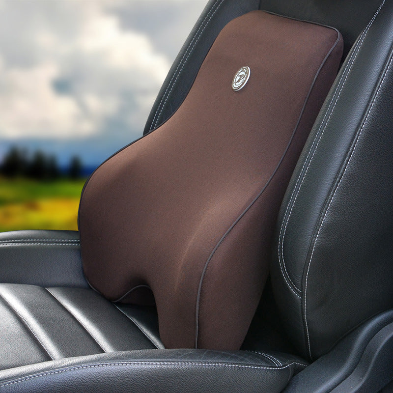 Memory Foam Lumbar Support Set - Headrest & Back Cushion Combo