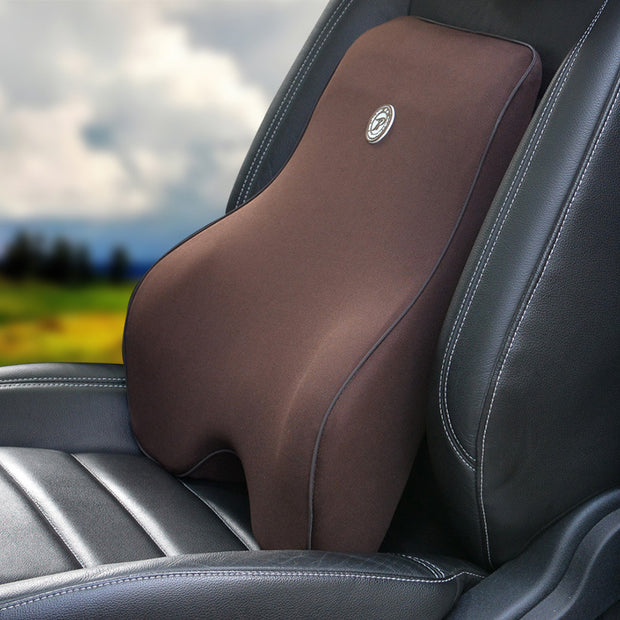 Memory Foam Lumbar Support Set - Headrest & Back Cushion Combo