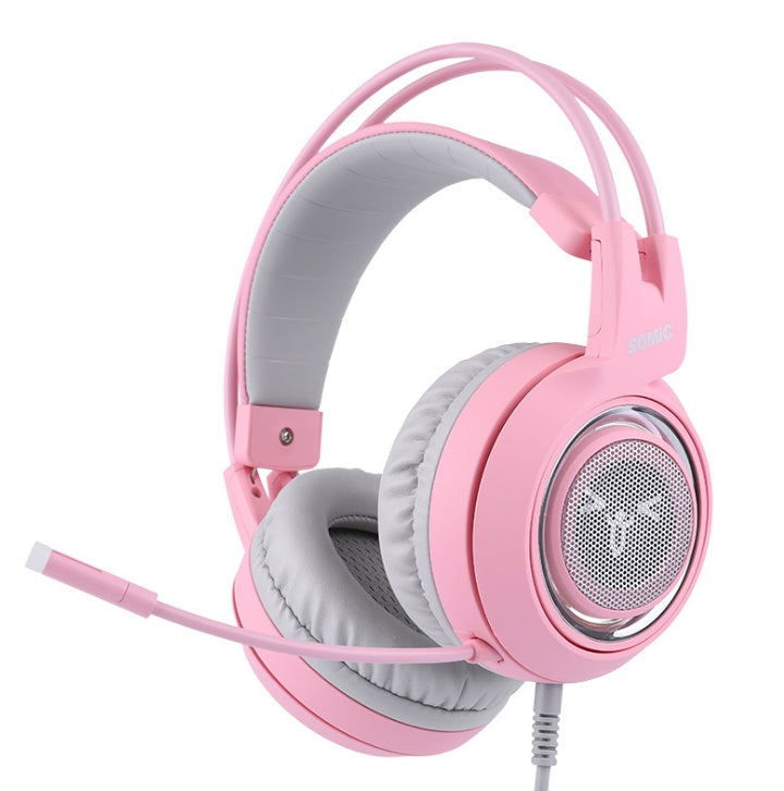 Gaming Headset with Cat Ears - USB 7.1 Surround Sound & RGB LED