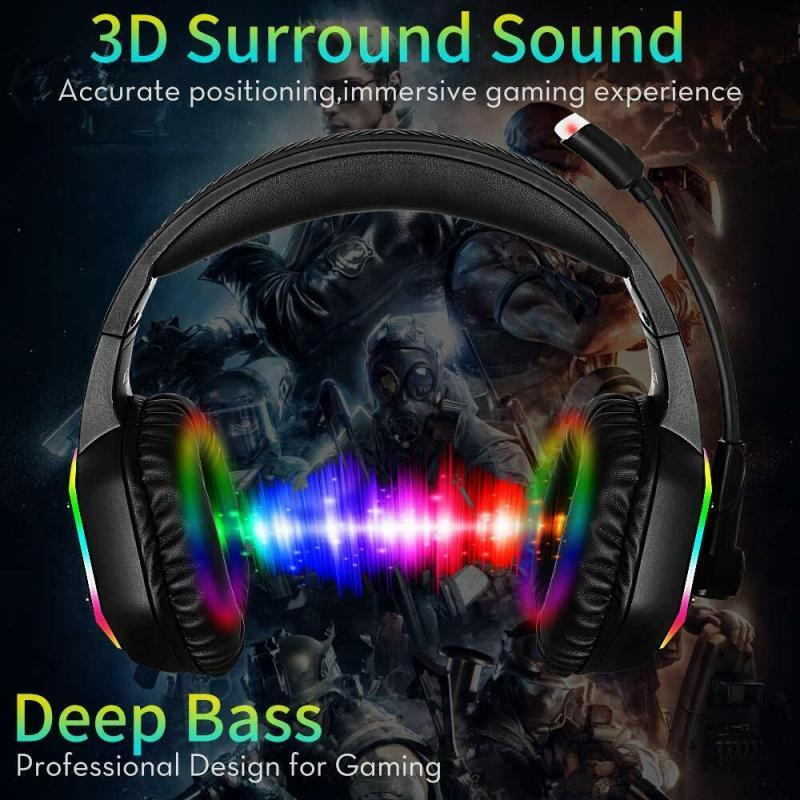Pro Gaming Headset 7.1 Surround Sound - RGB LED Multi-Platform
