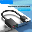 USB Audio Adapter - External Sound Card for Gaming & Streaming