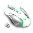 Wireless Silent Gaming Mouse - Rechargeable Ergonomic 6-Button Mouse