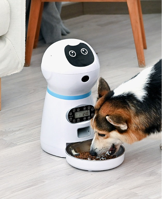 Automatic Pet Feeder with Voice Recording - 4 Meals Daily Timer with Infrared Sensor