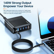 140W GaN Digital Display Fast Charger - 3C2A Multi-Port Station