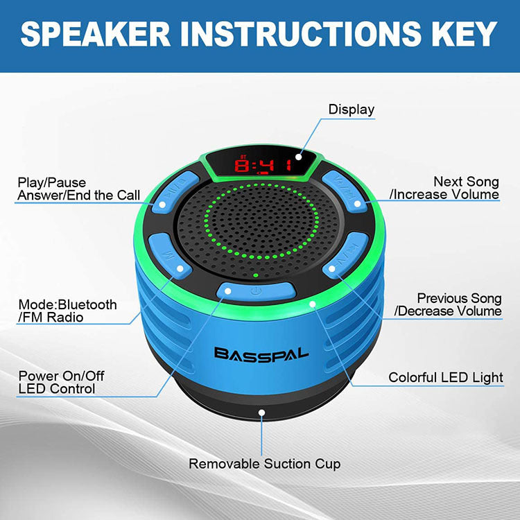 Portable Bluetooth Speaker - TWS Wireless Audio with 8-Hour Battery