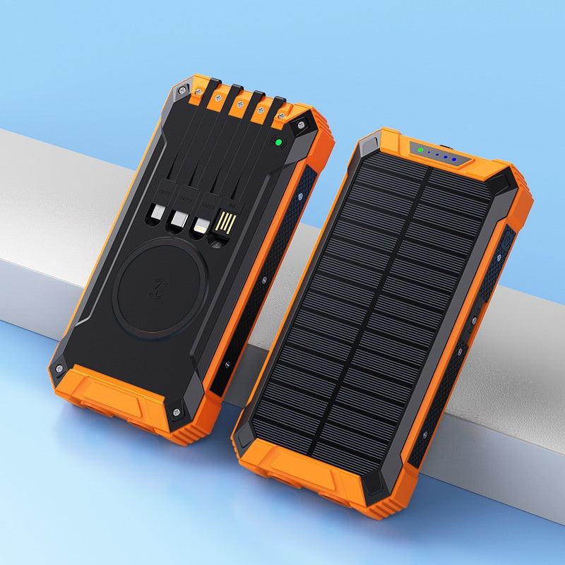 20000mAh Solar Wireless Power Bank - Outdoor Portable Charger