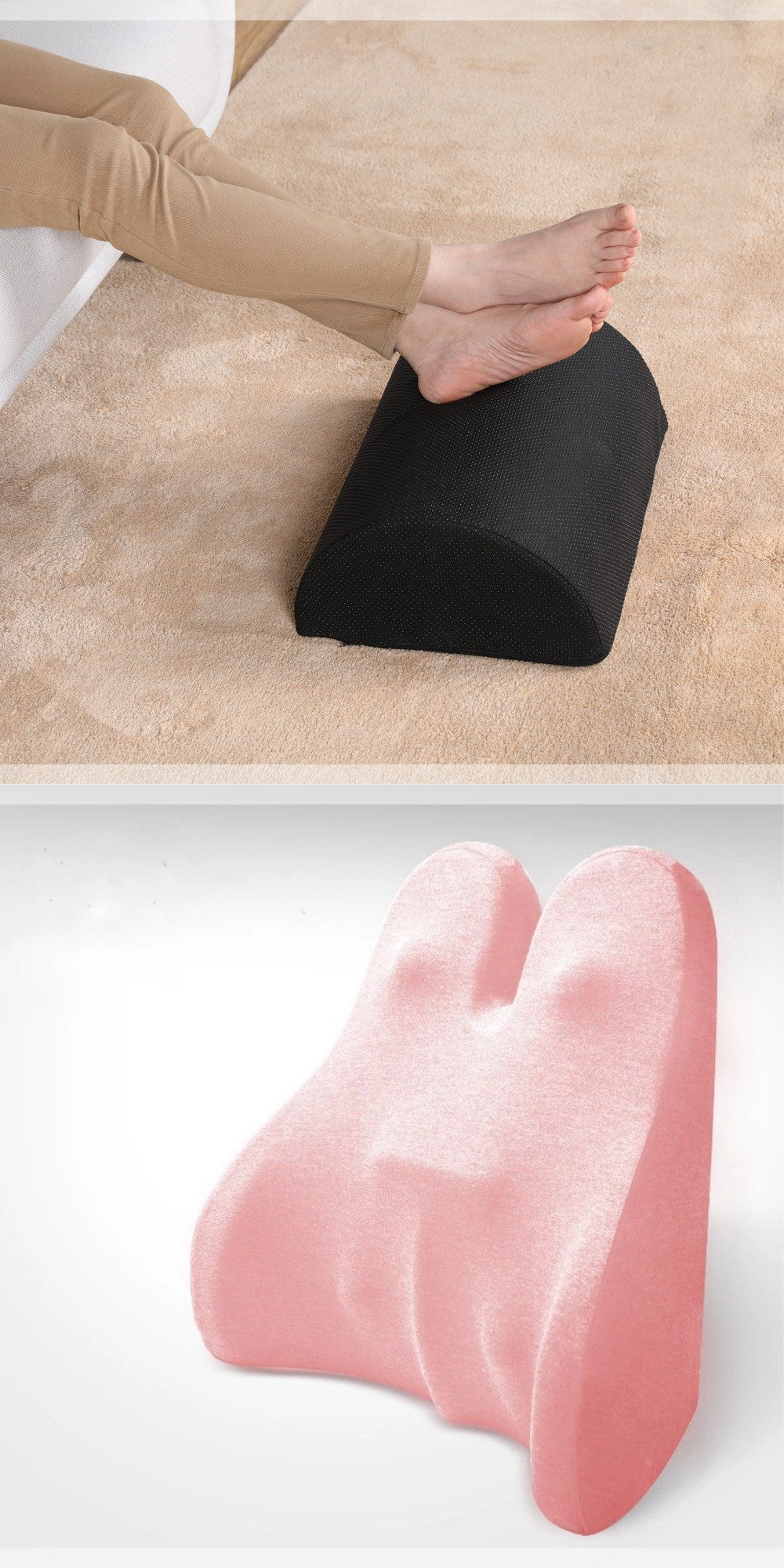 Orthopedic Lumbar Support Cushion - Memory Foam Back Support Pillow