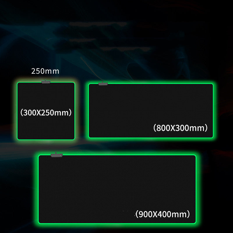RGB LED Gaming Mouse Pad - Oversized Luminous Desk Mat with Multiple Lighting Colors