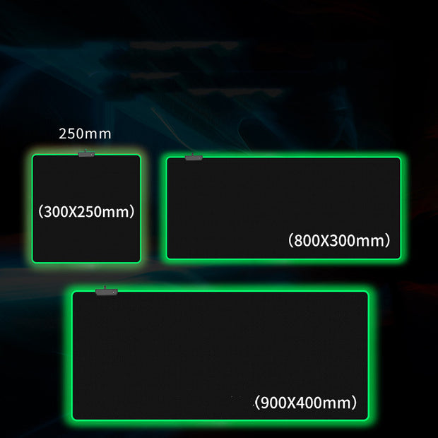 RGB LED Gaming Mouse Pad - Oversized Luminous Desk Mat with Multiple Lighting Colors