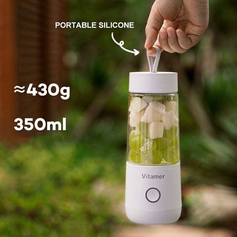 Portable Blender 350ml - USB Rechargeable Personal Smoothie Blender Juicer Cup