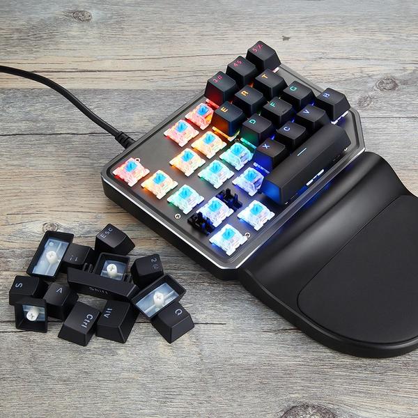 Motospeed One-Handed Mechanical Gaming Keyboard - RGB Backlit 27 Keys