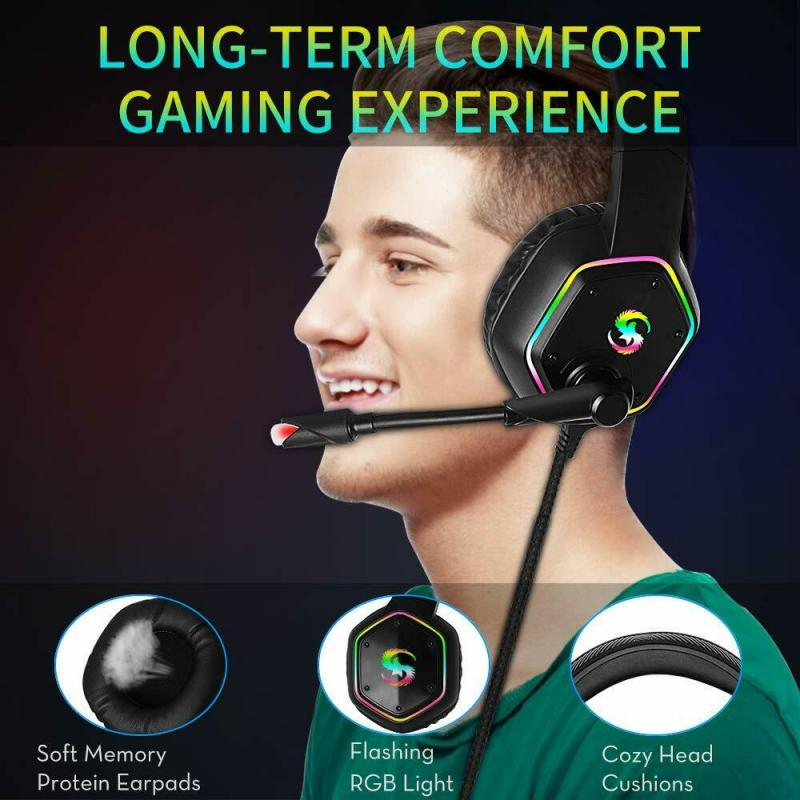 Pro Gaming Headset 7.1 Surround Sound - RGB LED Multi-Platform