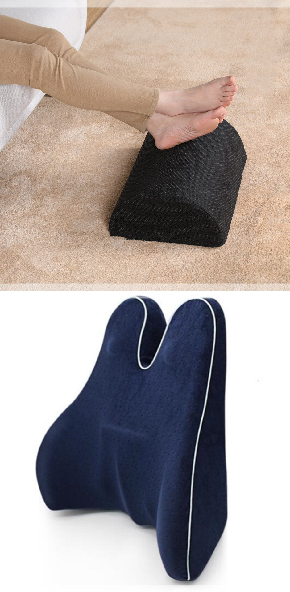 Orthopedic Lumbar Support Cushion - Memory Foam Back Support Pillow