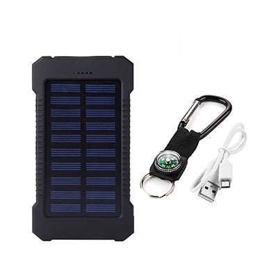 Solar Power Bank 8000mAh - Waterproof Outdoor Portable Charger