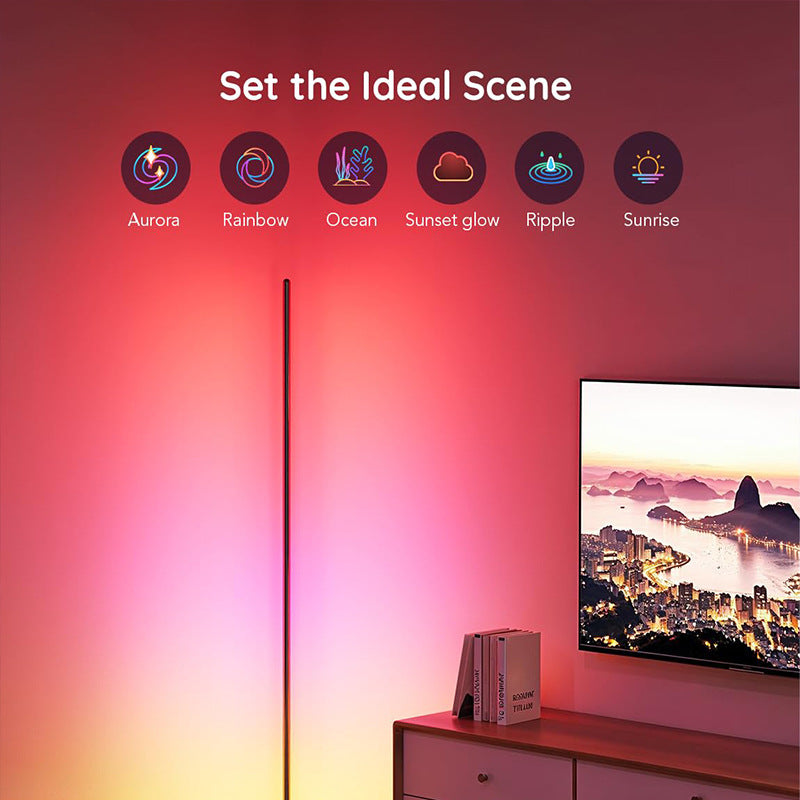 RGB Corner Floor Lamp - LED Ambient Lighting for Gaming & Home