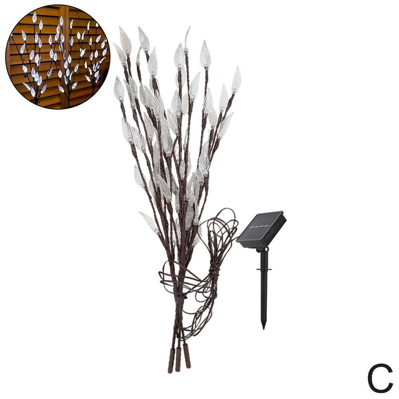 Solar Leaf Lawn LED String Lights - Waterproof Outdoor Decor