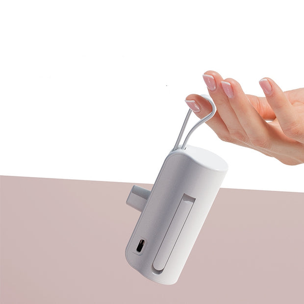 Capsule Power Bank with Built-in Cable - Portable Charger 2000-10000mAh