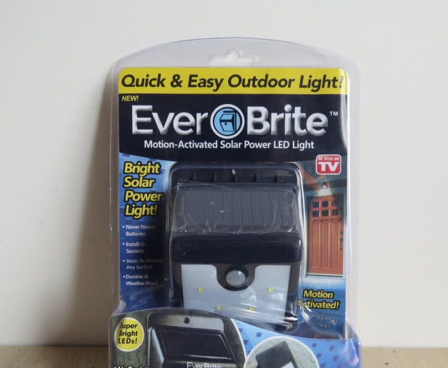 Solar LED Sensor Lights - 4-LED Outdoor Motion Activated Security