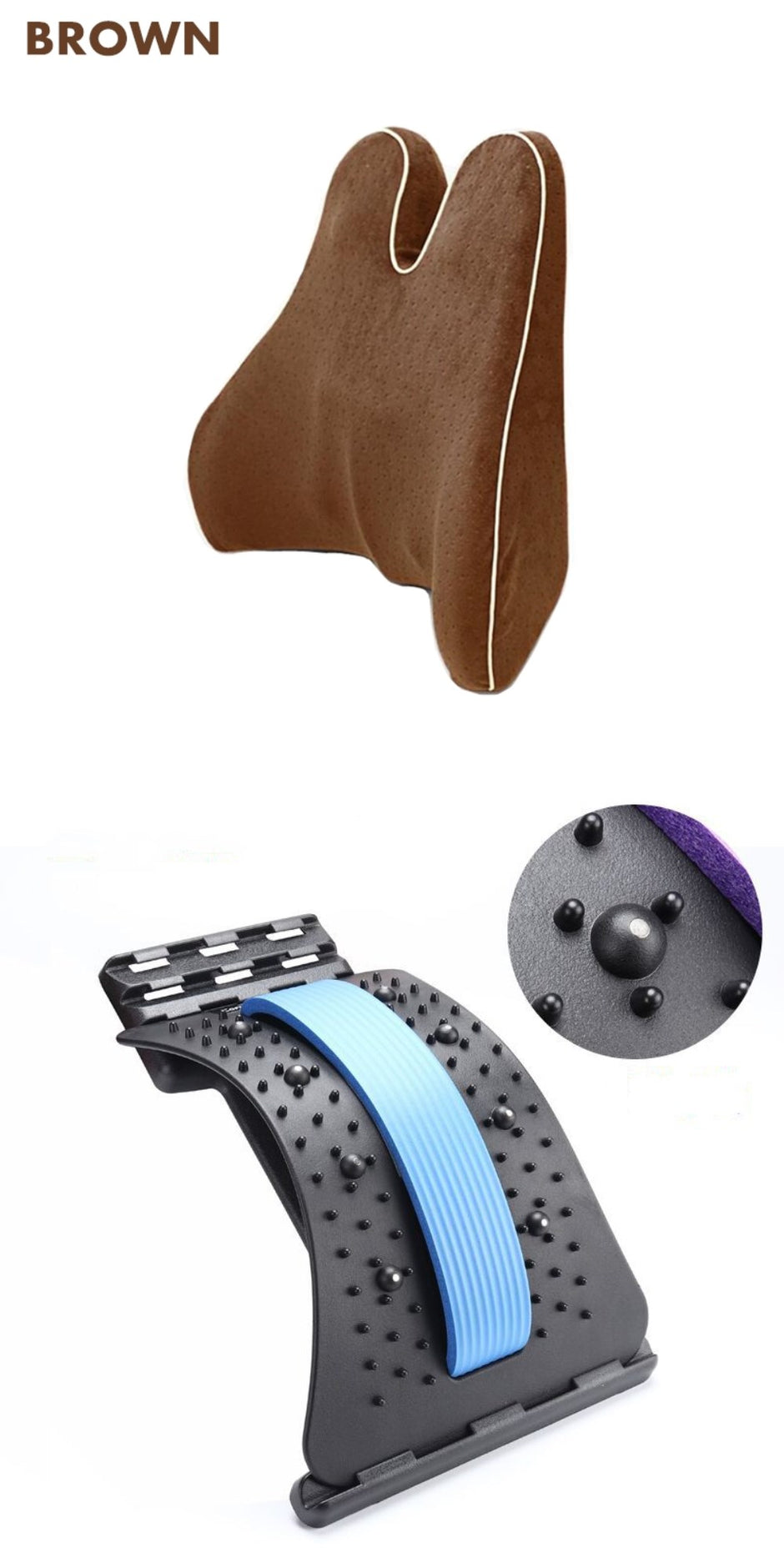 Orthopedic Lumbar Support Cushion - Memory Foam Back Support Pillow