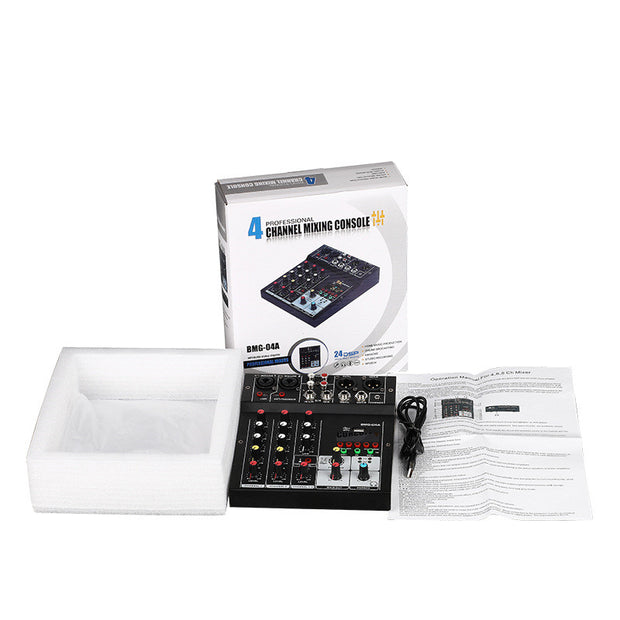 Professional 6-Channel Bluetooth Mixer - DSP Sound Card with Effects