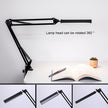 LED Desk Lamp - Rechargeable Clip-On Long Arm Light